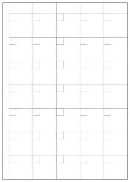 Lean planner dry-erase board 004 - Graphic design with a grid of rectangles in a regular layout.
