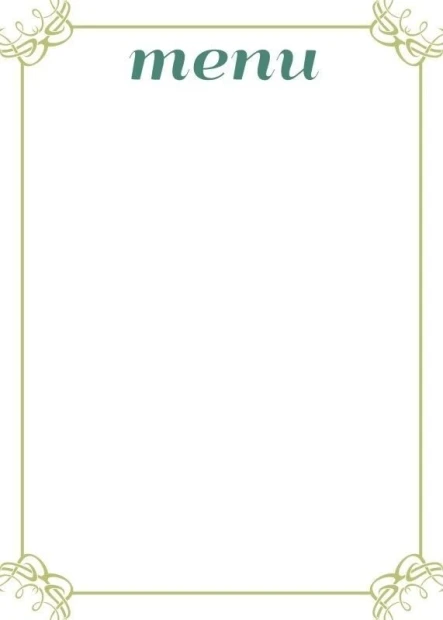 Magnetic whiteboard 030 menu - Graphic design. White surface with subtle green borders. Ideal for notes.