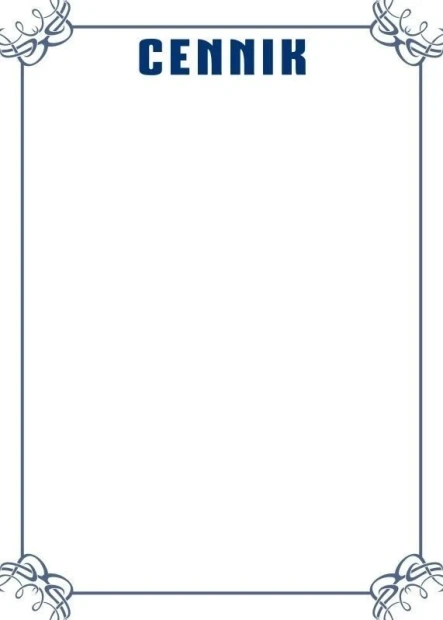 Magnetic whiteboard 034 with graphic design. Simple frame with decorative dark corners. Large size.