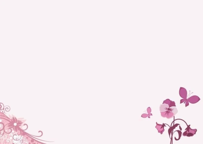 Magnetic whiteboard with floral design 01X 047 - pink flowers and butterflies on a light background.