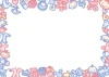 Magnetic dry-erase board for kids 002 - Features pink and blue toy illustrations along the edges.