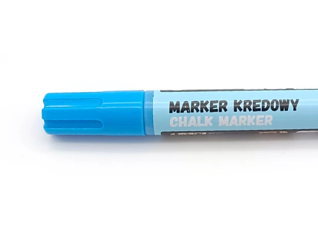 Toma TO-292 chalk marker in various colors - blue marker with a rounded tip on a white background.