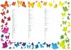 Magnetic dry-erase writing board 040 - Graphic design with colorful butterflies surrounding the alphabet and numbers.