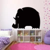 Chalk sticker 010 elephant - Decor for a child\'s room. Light-colored walls and pastel furniture.