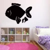 Stylish chalk sticker with fish, perfect for a colorful children\'s room, adding joy and charm.