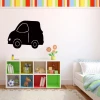 Stylish chalk car sticker, perfect for a colorful children\'s room, adding joy and creativity.