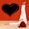 Elegant chalkboard heart-shaped sticker, perfect for a modern living room or children\'s room.