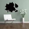 Stylish chalk sticker 027 with leaves, perfect for a modern living room, adding character to your walls.