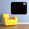 Chalk sticker 038 lips - Room decor with light-colored wall and modern yellow chair.