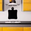 Chalk sticker 046 cutting board - Kitchen arrangement with yellow walls and modern furniture.