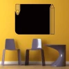 Chalk sticker 067 pencil - Styled in a modern interior with yellow walls and minimalist furniture.