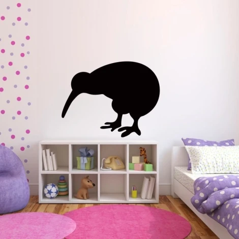 Chalk sticker 068 kiwi - Decor for a child\'s room. Light-colored walls and pastel furniture.