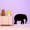 Chalk sticker 069 elephant - Decor in a children\'s room with purple walls and light-colored furniture.