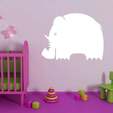 Dry-erase board 067 elephant - Decor in a child\'s room. Light-colored walls, furniture in vibrant shades.