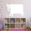 Dry-erase board 064 cow - Decor in a children\'s room with light-colored walls and white furniture.