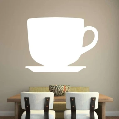 Dry-erase board 063 cup - Dining room setup. Light-colored walls, table with wooden chairs.