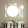 Dry-erase board 060 plate cutlery - Dining room arrangement. Light-colored walls, simple neutral furniture.