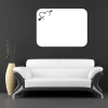 Dry-erase board 049 heart - Styled in a modern living room with dark walls and white furniture.