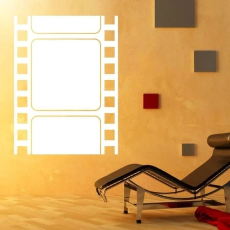 Dry-erase board 015 film - Styled in a modern room with beige walls and wooden flooring.