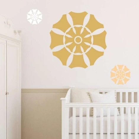 Sticker 03X 16 abstraction 1830 - Decor for a child\'s room. Light-colored walls, Scandinavian-style furniture.