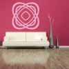 Sticker 03X 16 abstraction 1833 - Living room arrangement. Pink wall, white furniture.