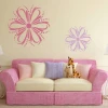 Sticker 03X 16 abstract 1834 - Decor in a child\'s room. Light-colored walls, pink sofa.