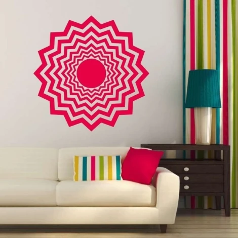 Sticker 03X 16 abstract 1838 - Living room arrangement. Light-colored walls, furniture in shades of brown.