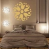 Sticker 03X 16 abstract 1839 - Bedroom decor with light walls, gray bedspread, and hanging lamps.