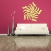 Sticker 03X 16 abstraction 1840 - Living room arrangement with pink wall, light sofa, and wooden floor.
