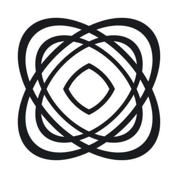 Painting template 02X 23 abstraction 1833 - A graphic pattern of wavy lines forming symmetrical shapes.
