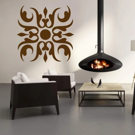 Painting template 02X 23 abstract 1831 - Living room arrangement. Light walls with modern furniture.