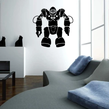 Painting template 02X 25 robot 1841 - Living room setup with light-colored walls and modern furniture.