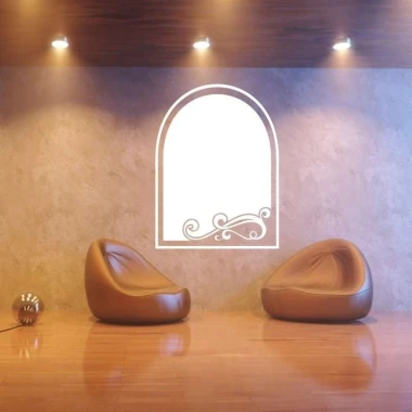 Dry-erase board 002 ornament - Styled in a modern living room with gray-beige walls and wooden flooring.