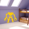 Sticker 03X 17 robot 1843 - Decor in a child\'s room. Purple walls, wooden furniture.