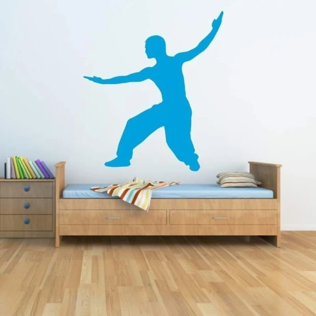 Painting template 02X 04 karate 1868 - Decor in a child\'s room. Light-colored walls, wooden furniture.