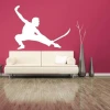 Painting template 02X 13 pieces martial arts 1854 - Living room setup. Pink wall, wooden floor, light sofa.
