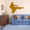 Painting template 02X 13 pieces martial arts 1855 - Living room setup. Light-colored walls, furniture in shades of blue.
