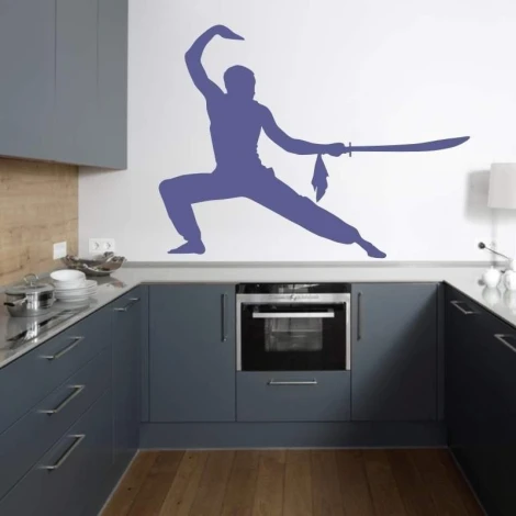 Painting template 02X 14 pieces, 1856 - Kitchen arrangement. Gray cabinets and wooden accents.