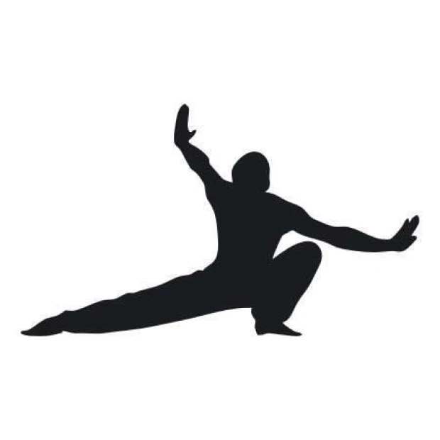 Painting template 02X, 16 pieces, featuring a dynamic figure with outstretched arms and one leg raised.