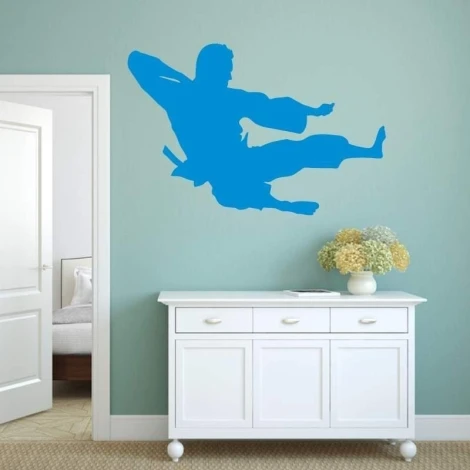 Sticker 03X 23 karate 1857 - Room decor with light-colored wall and white furniture.