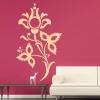 Sticker 03X 09 flower 1884 - Living room arrangement. Dark pink wall with a white sofa.