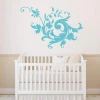 Sticker 03X 23 plant ornament 1870 - Decor in a child\'s room. Light-colored walls, white furniture.
