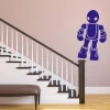Robot sticker 03X 09 1849 - Hallway arrangement with light-colored walls and wooden stairs.