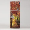 Autumn colors fridge wrap sticker P20 - Kitchen decor with light walls and modern furniture.