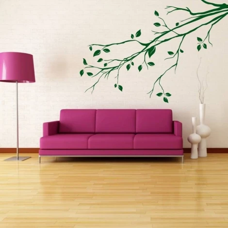 Painting template 02X 08 branch 1931 - Living room arrangement. Light-colored walls, pink furniture.