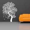 Painting template 02X 21 wood 1934 - Living room arrangement. Dark wall, orange sofa.