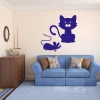 Painting template 02X 23 cat and mouse 1915 - Living room setup with light walls and blue furniture.