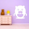 Painting template 02X 23 beaver 1922 - Decor in a child\'s room. Purple wall with light-colored furniture.
