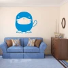 Painting template 02X 23 platypus 1927 - Living room setup. Light-colored walls, furniture in shades of blue.