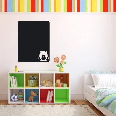 Chalk sticker beaver 107 - Decor for a child\'s room. Light-colored walls, furniture in various shades.